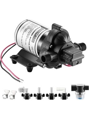 12V Self-Priming Water Pressure Pump 4.0GPM 45PSI for RV, Marine, Camping